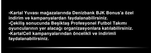 Deniz Bonus BJK Bülten Kampanyası