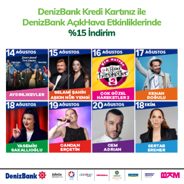 DenizBank AçıkHava Etkinliklerinde %15 İndirim!